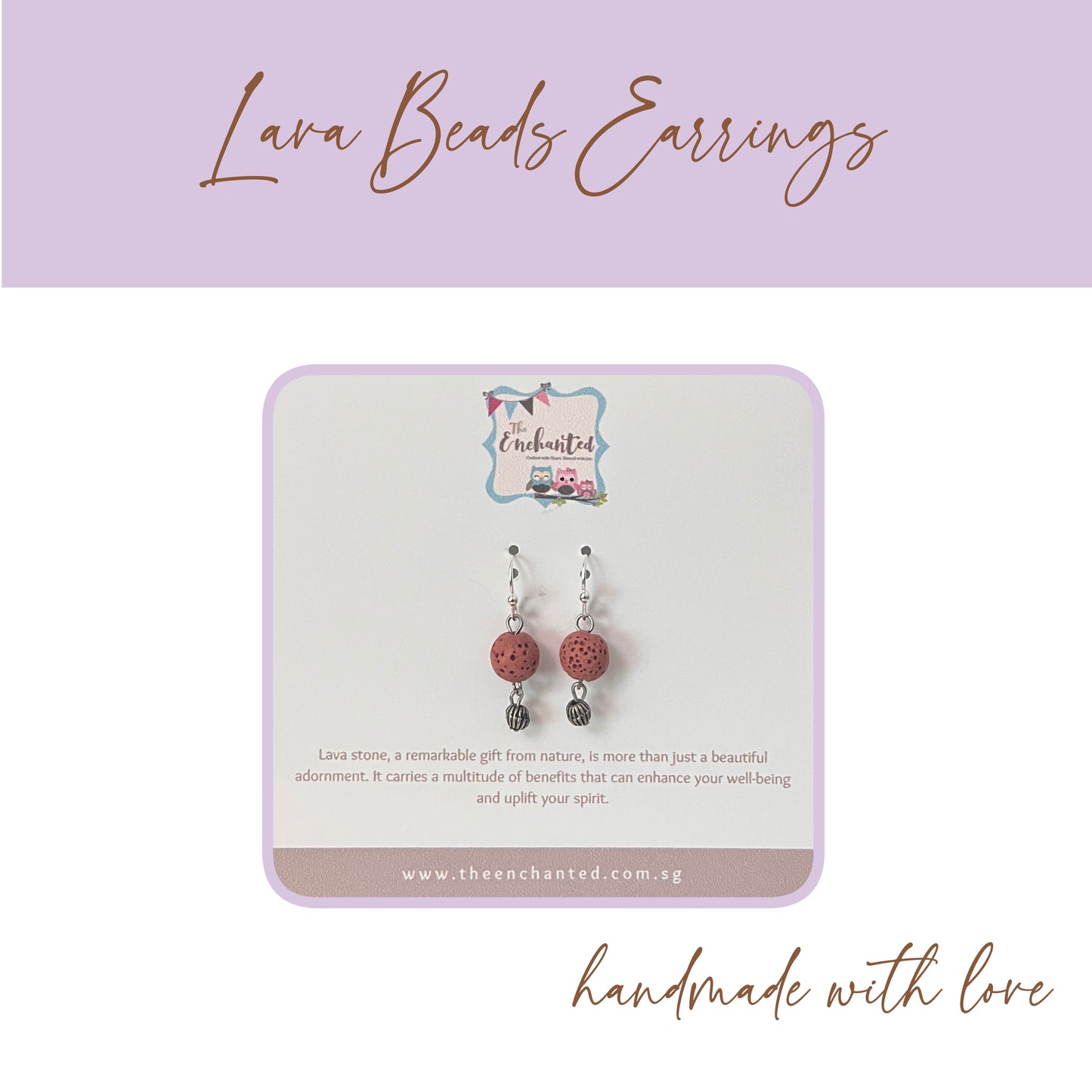 Lava Beads Earring 002