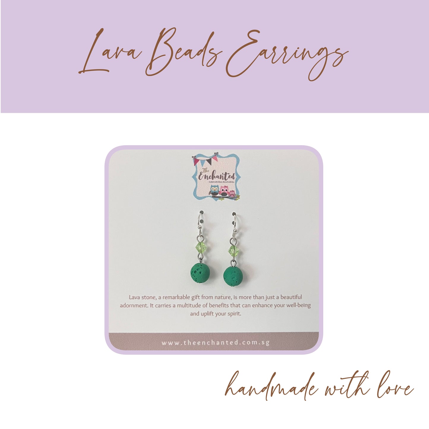 Lava Beads Earring 003