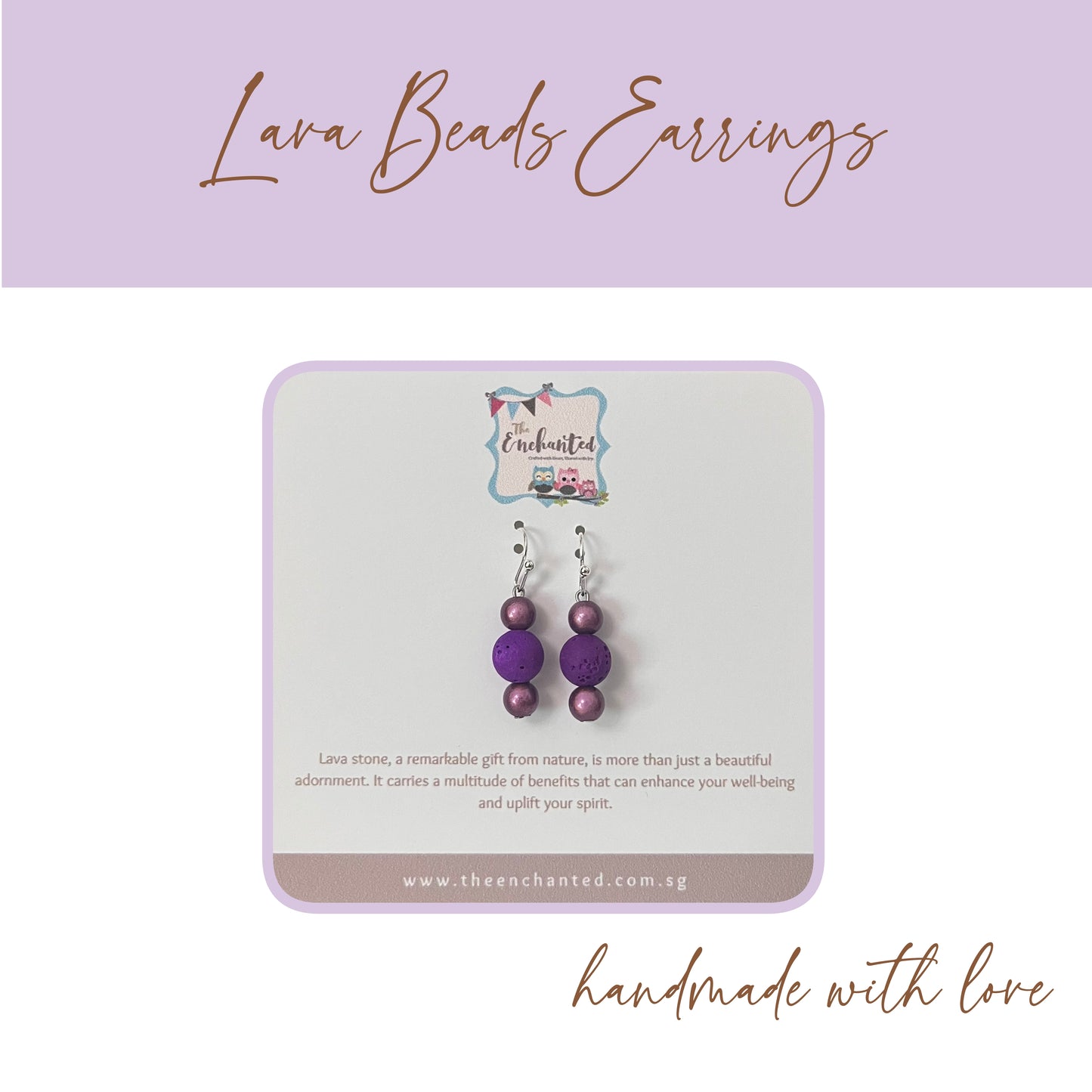 Lava Beads Earring 004