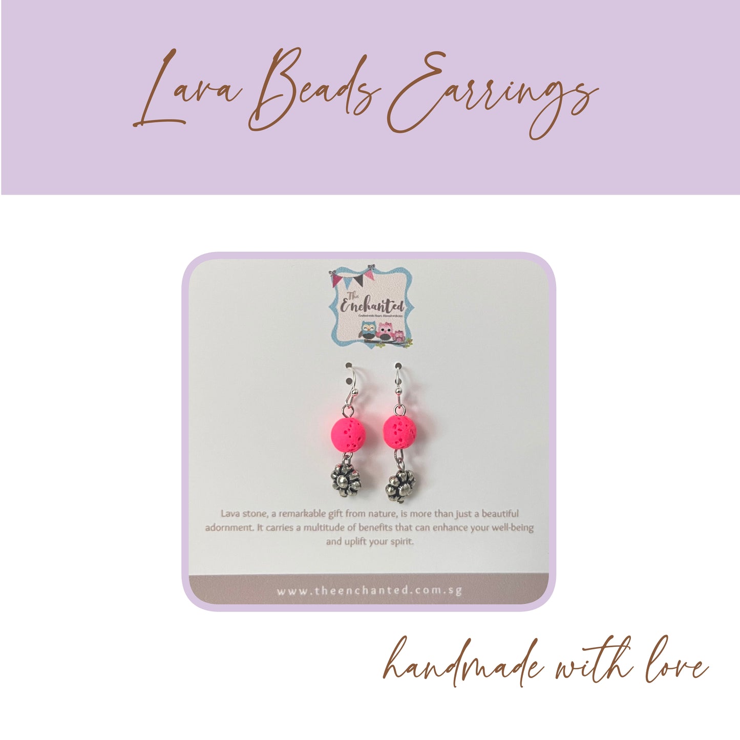 Lava Beads Earring 005