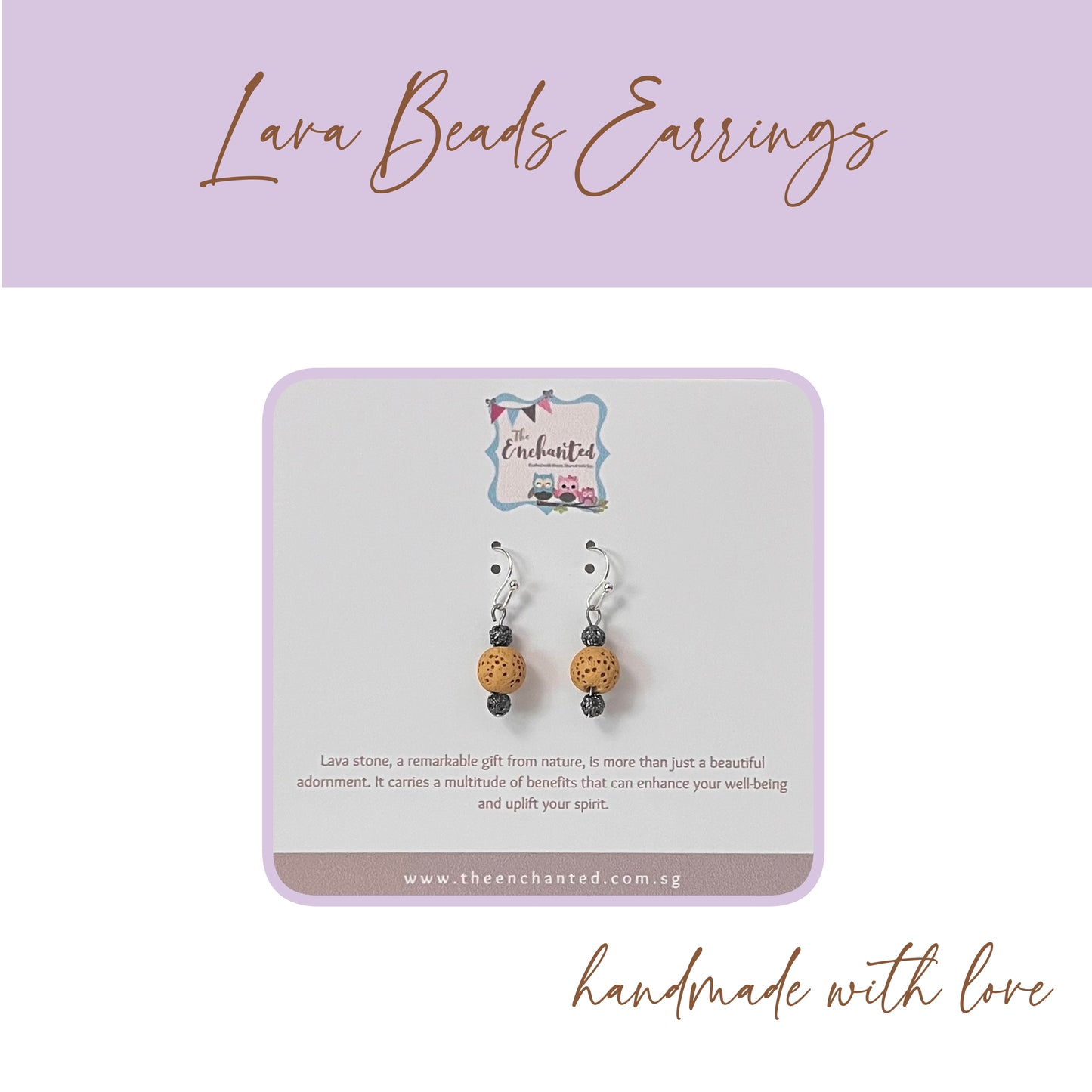 Lava Beads Earring 006