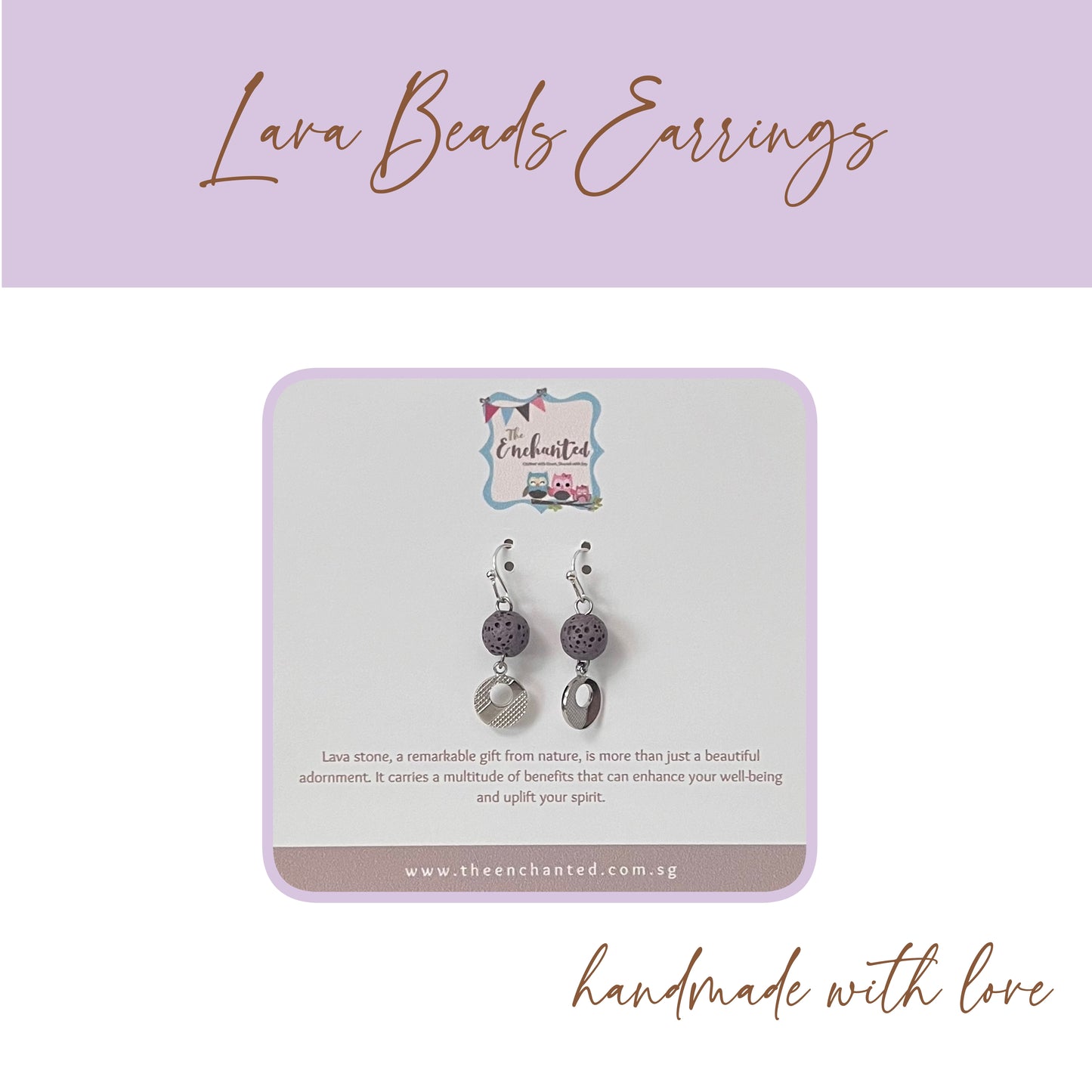 Lava Beads Earring 008