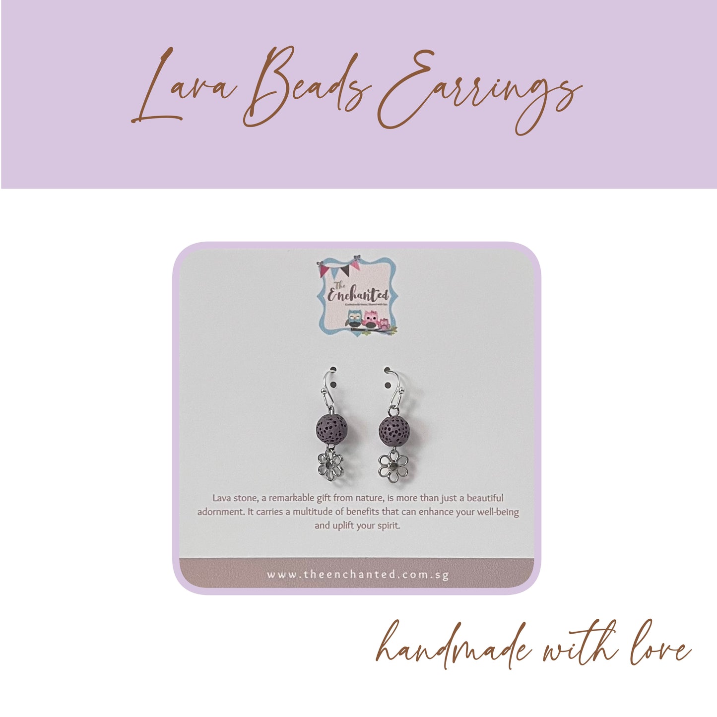 Lava Beads Earring 009