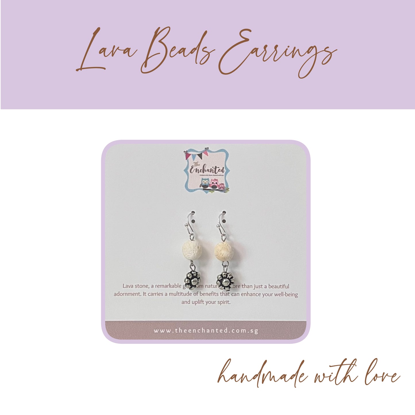 Lava Beads Earring 010