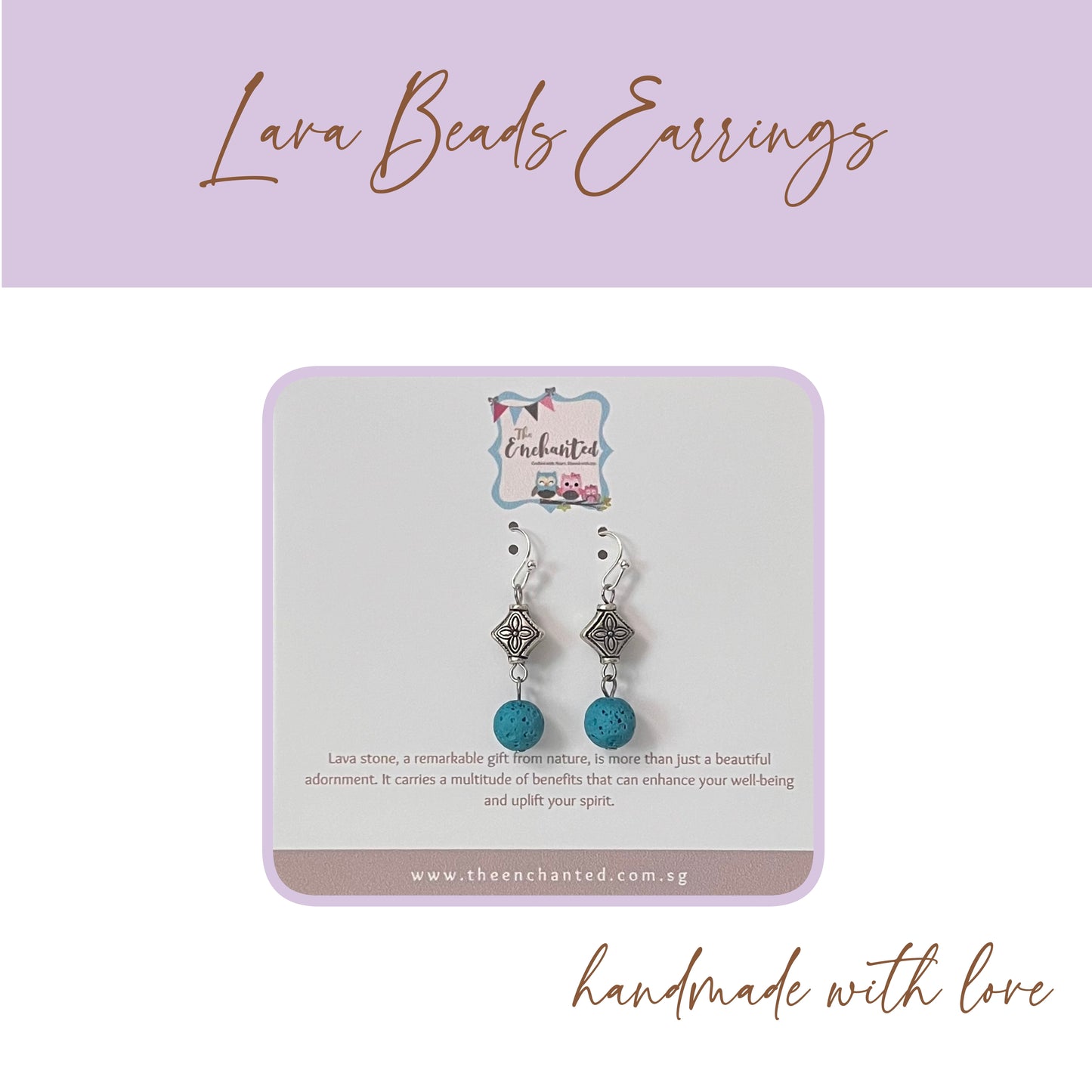Lava Beads Earring 011