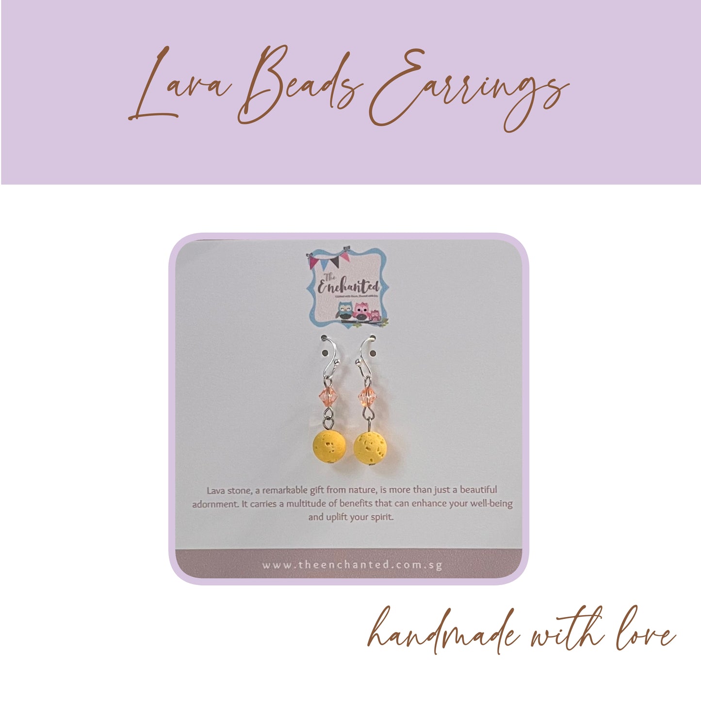 Lava Beads Earring 012
