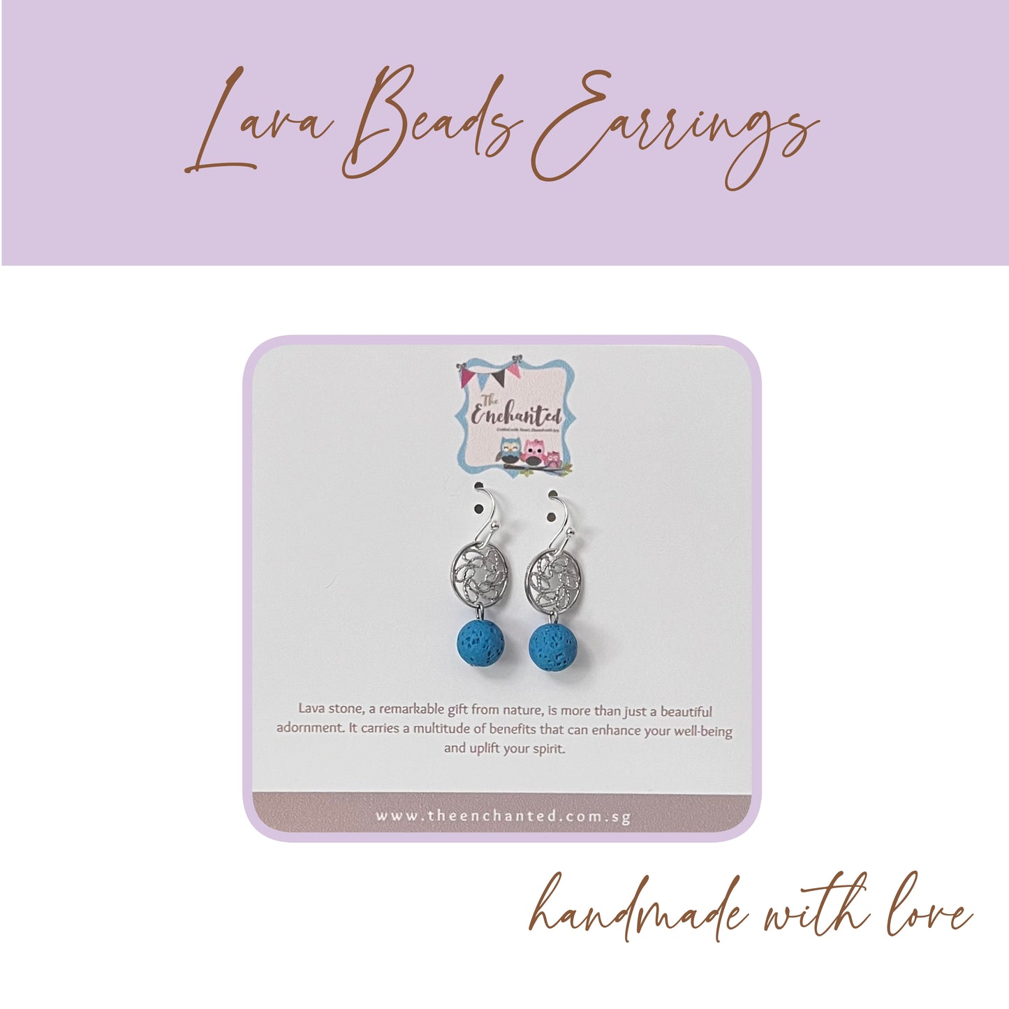 Lava Beads Earring 015