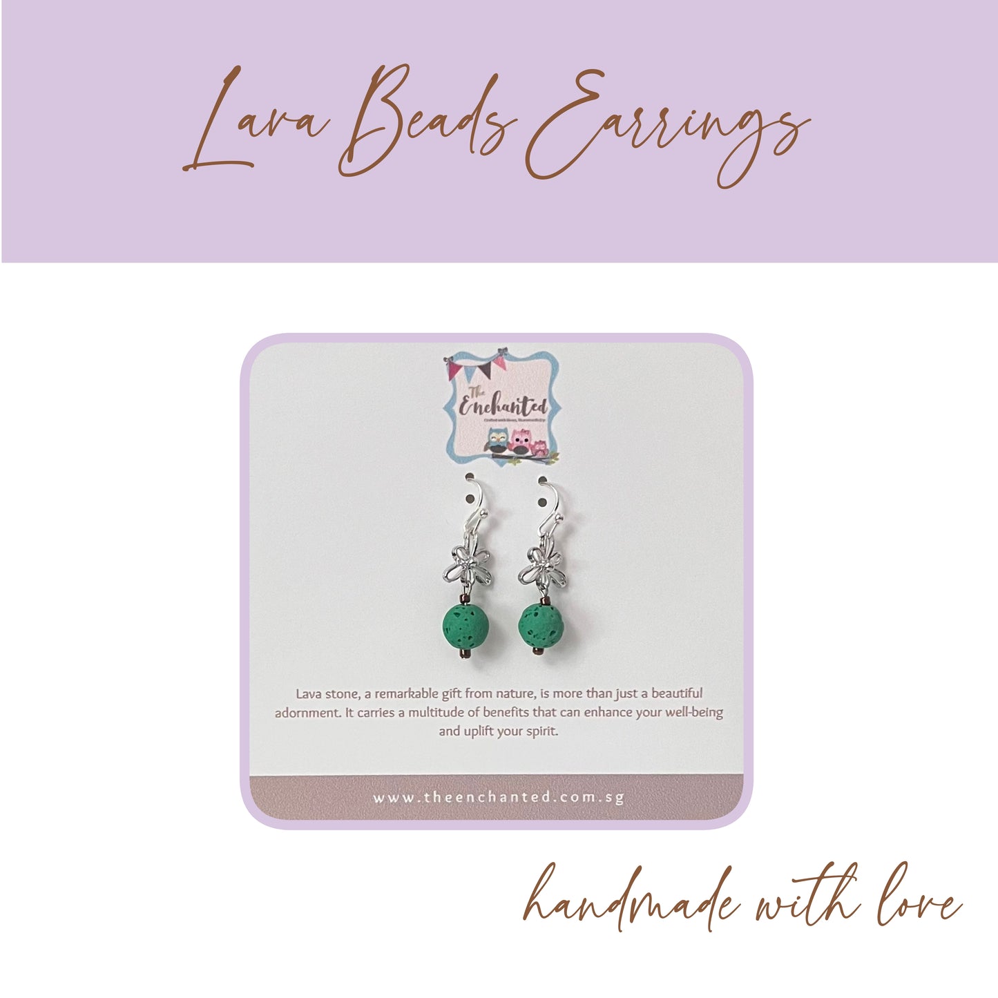 Lava Beads Earring 017