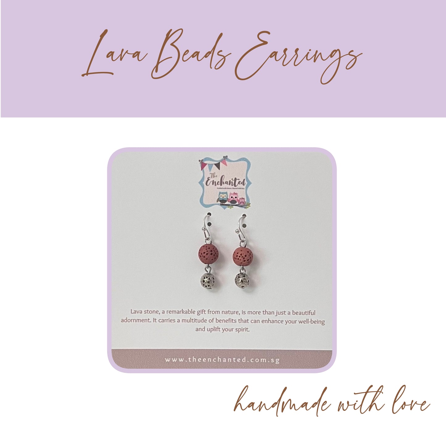 Lava Beads Earring 018