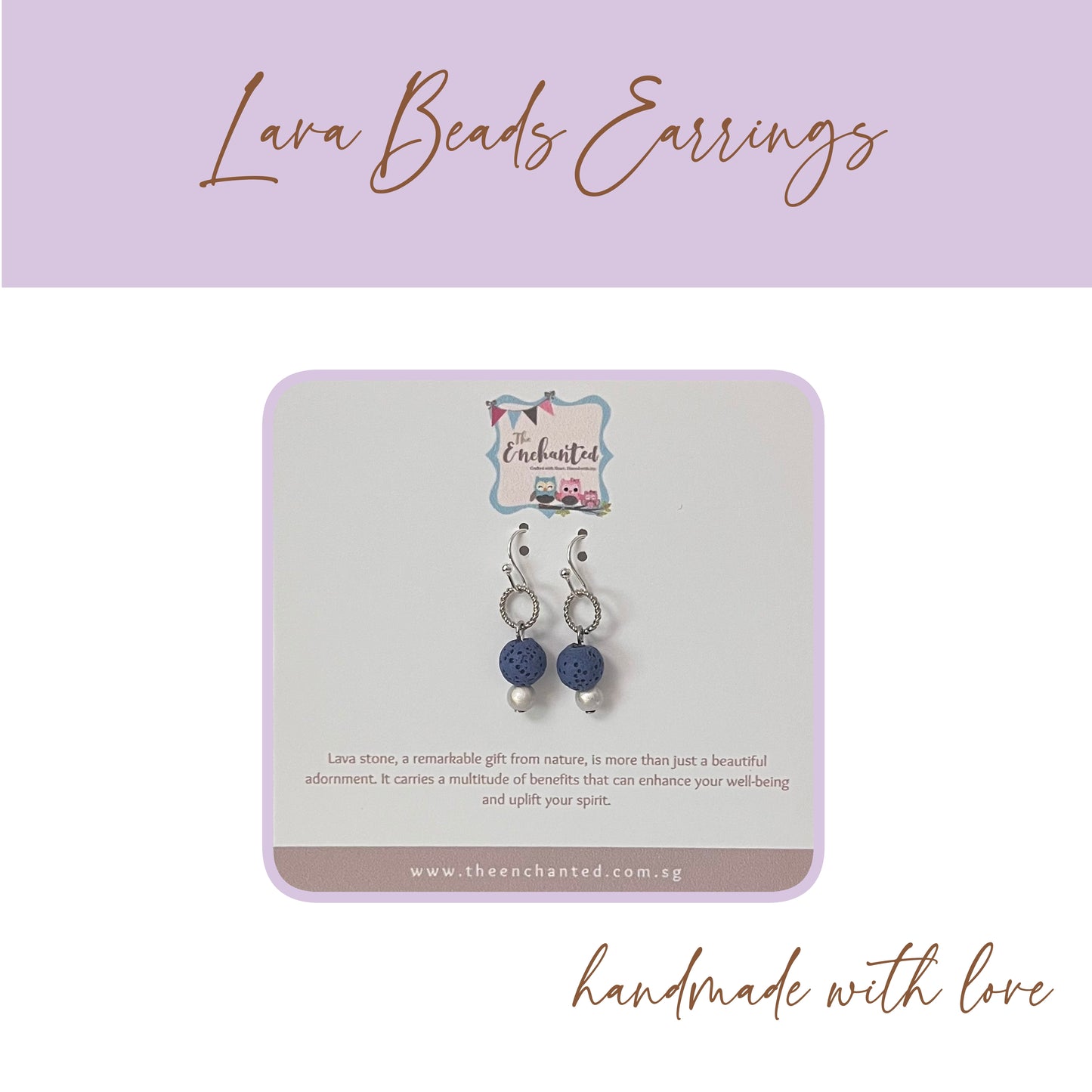 Lava Beads Earring 019
