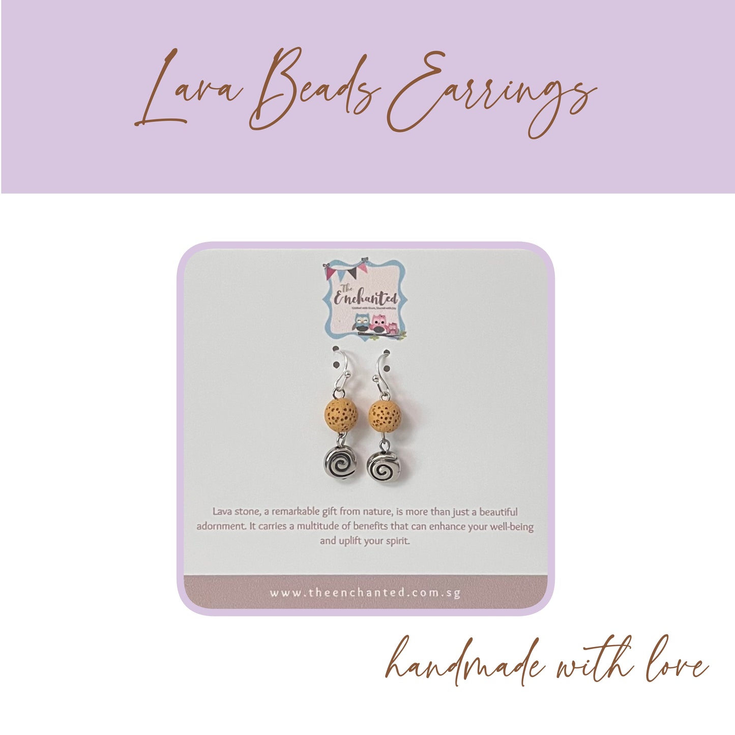 Lava Beads Earring 020
