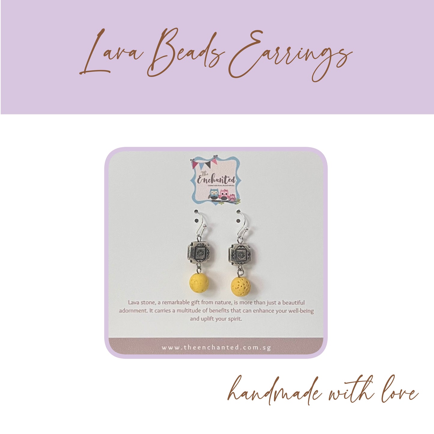 Lava Beads Earring 023