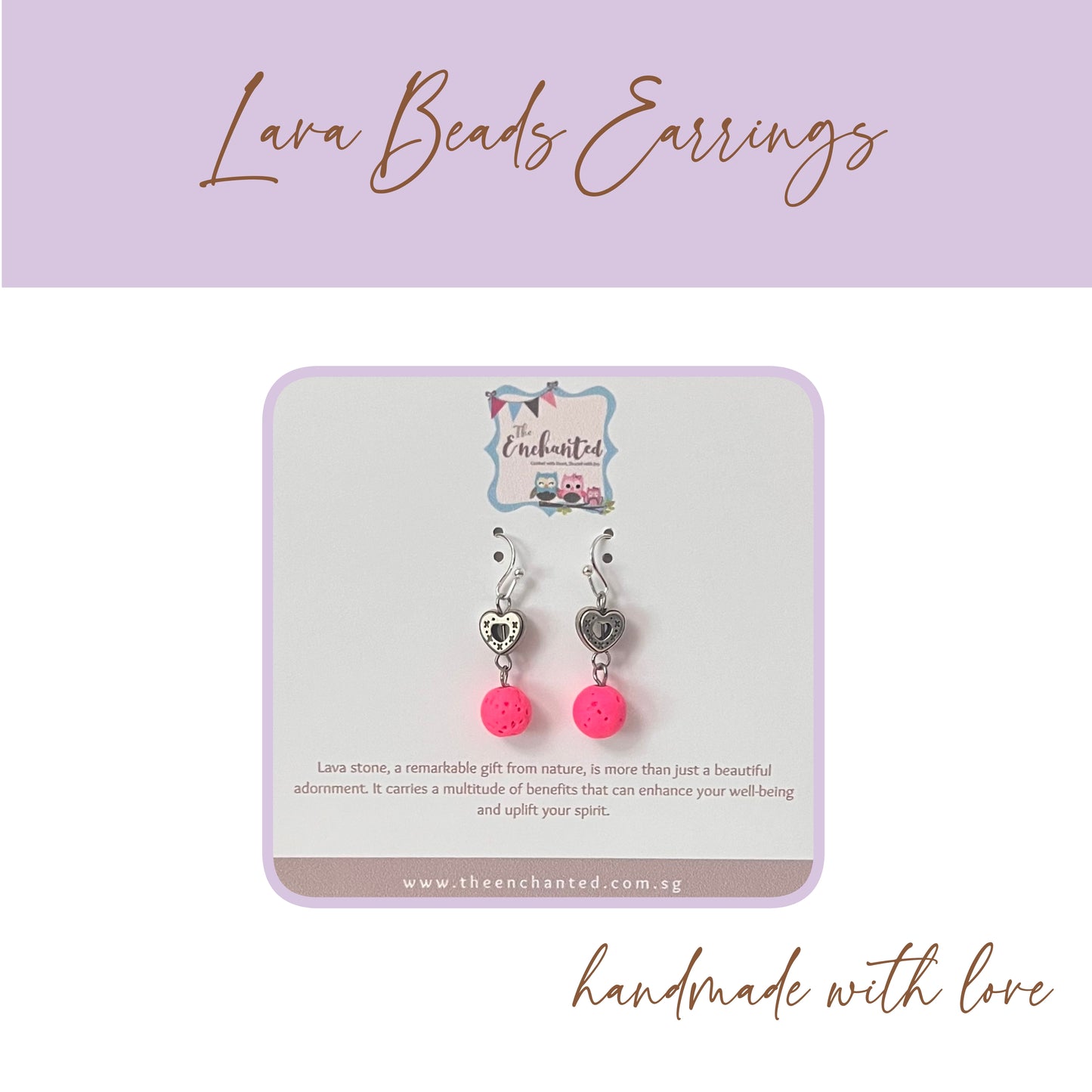 Lava Beads Earring 024