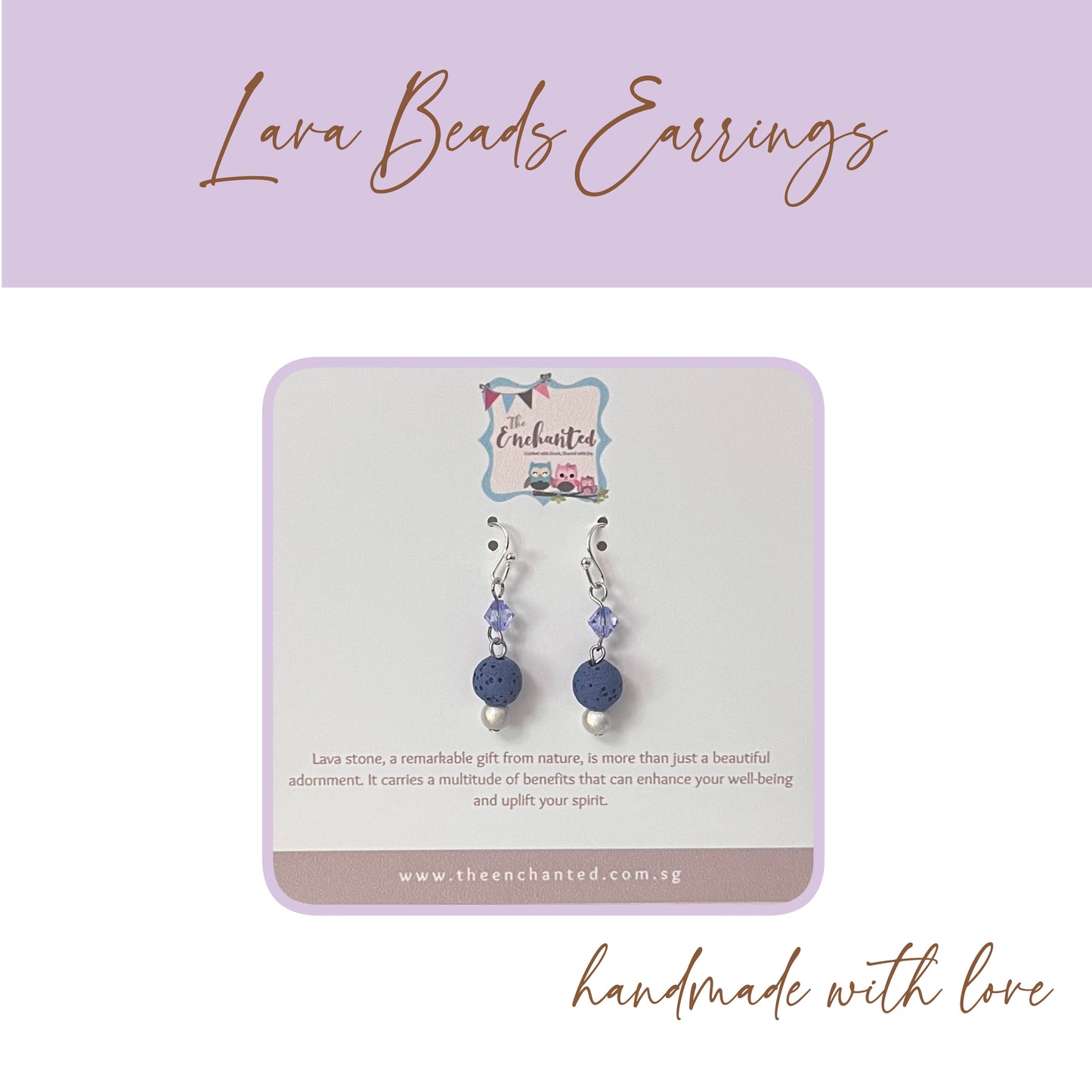 Lava Beads Earring 025