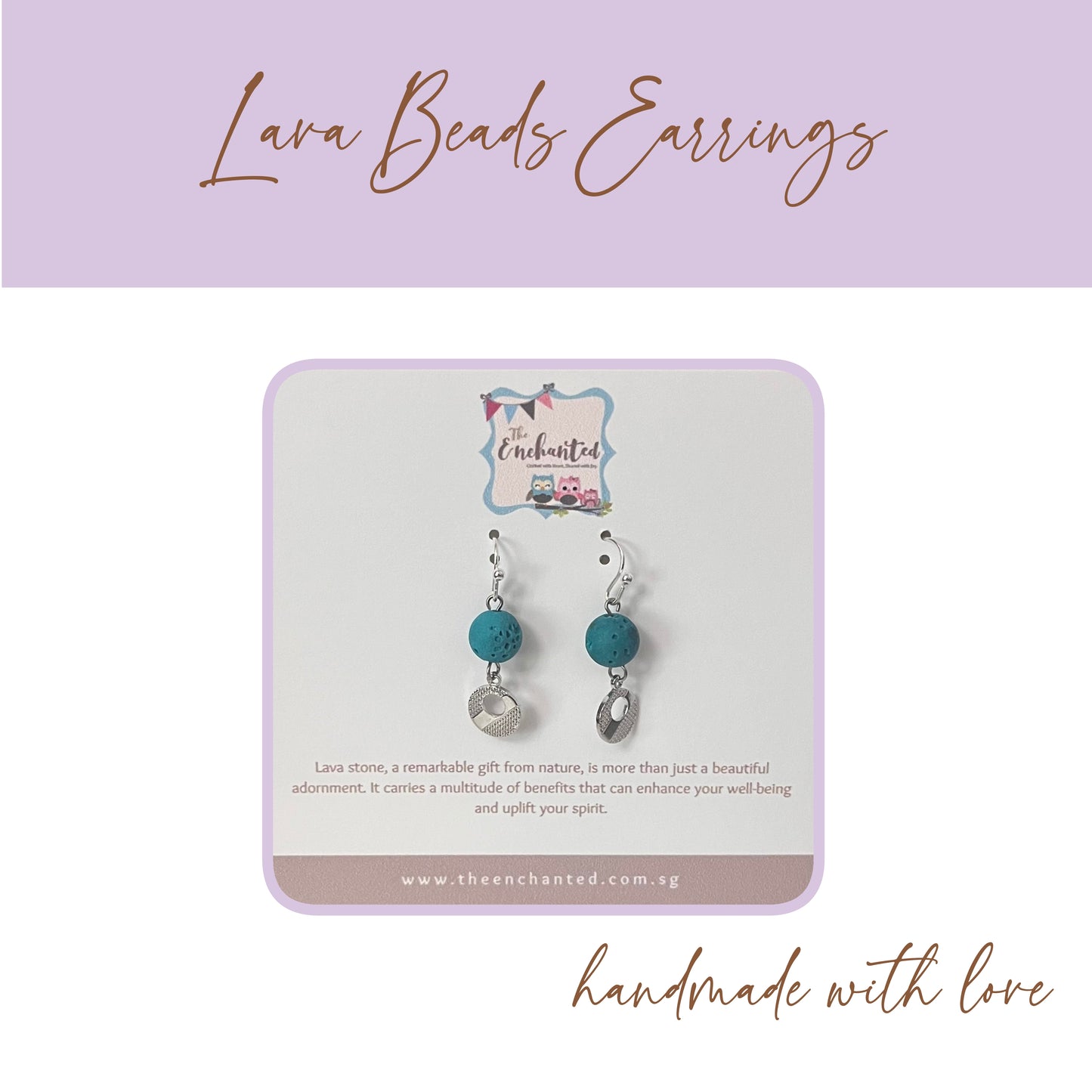 Lava Beads Earring 026