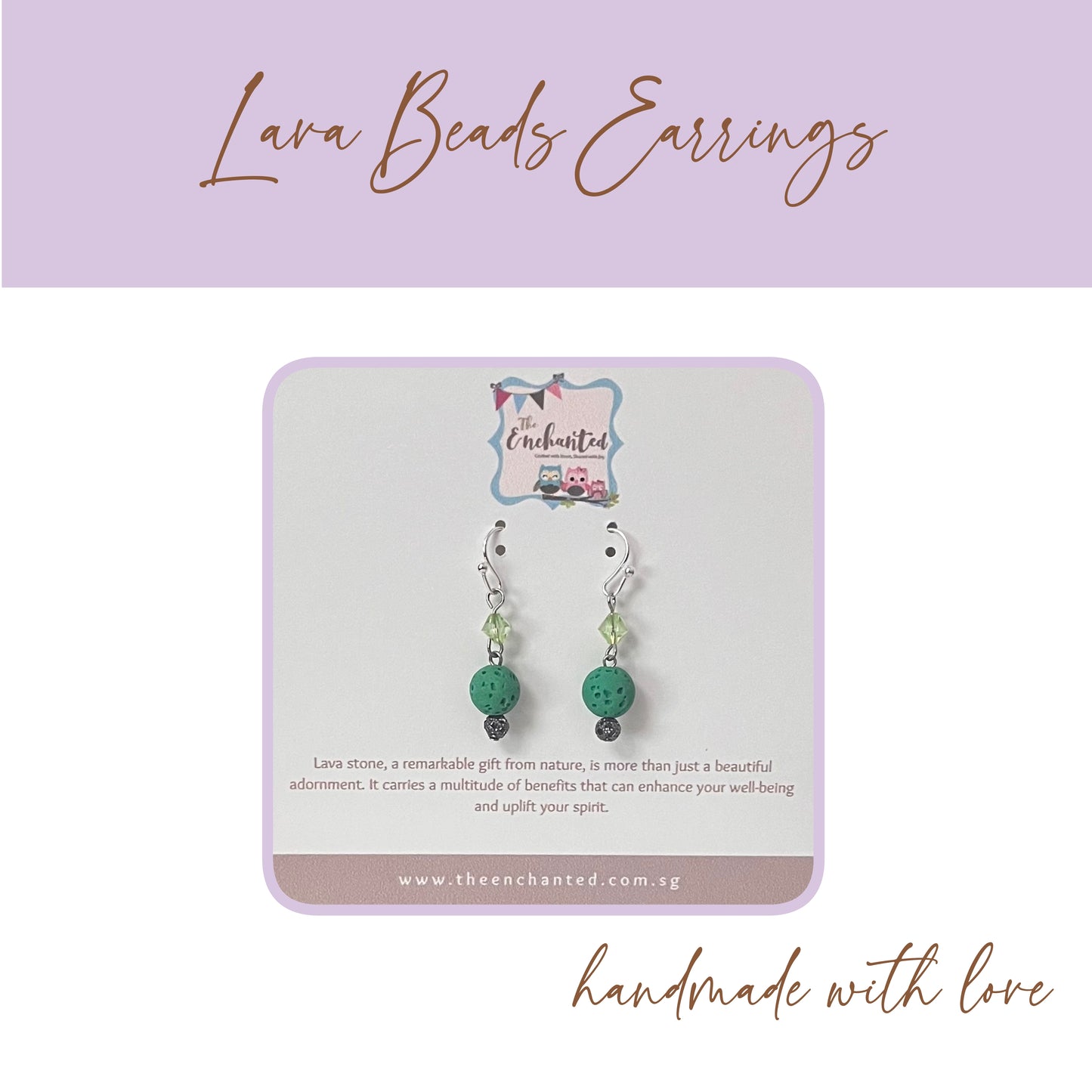 Lava Beads Earring 027