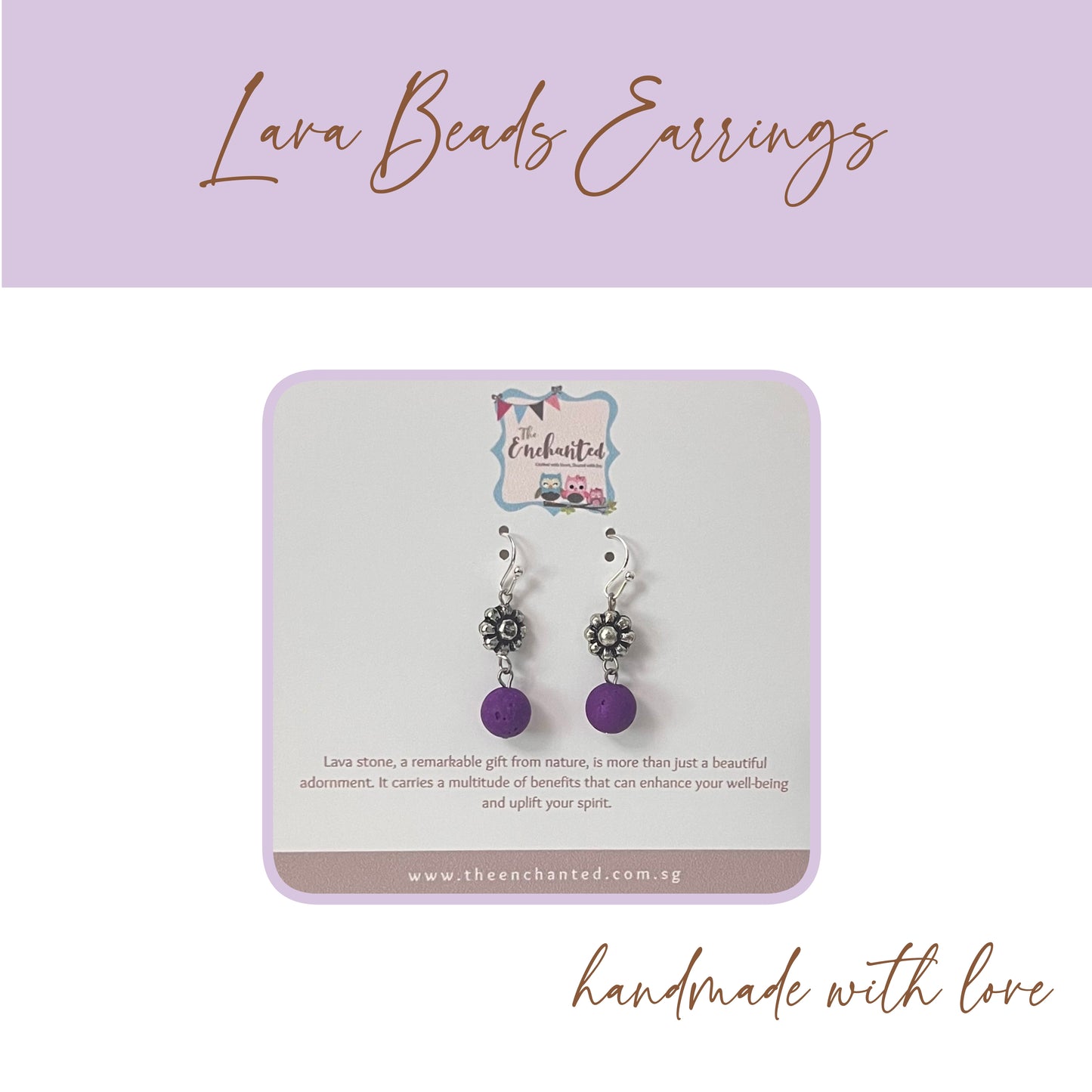 Lava Beads Earring 028
