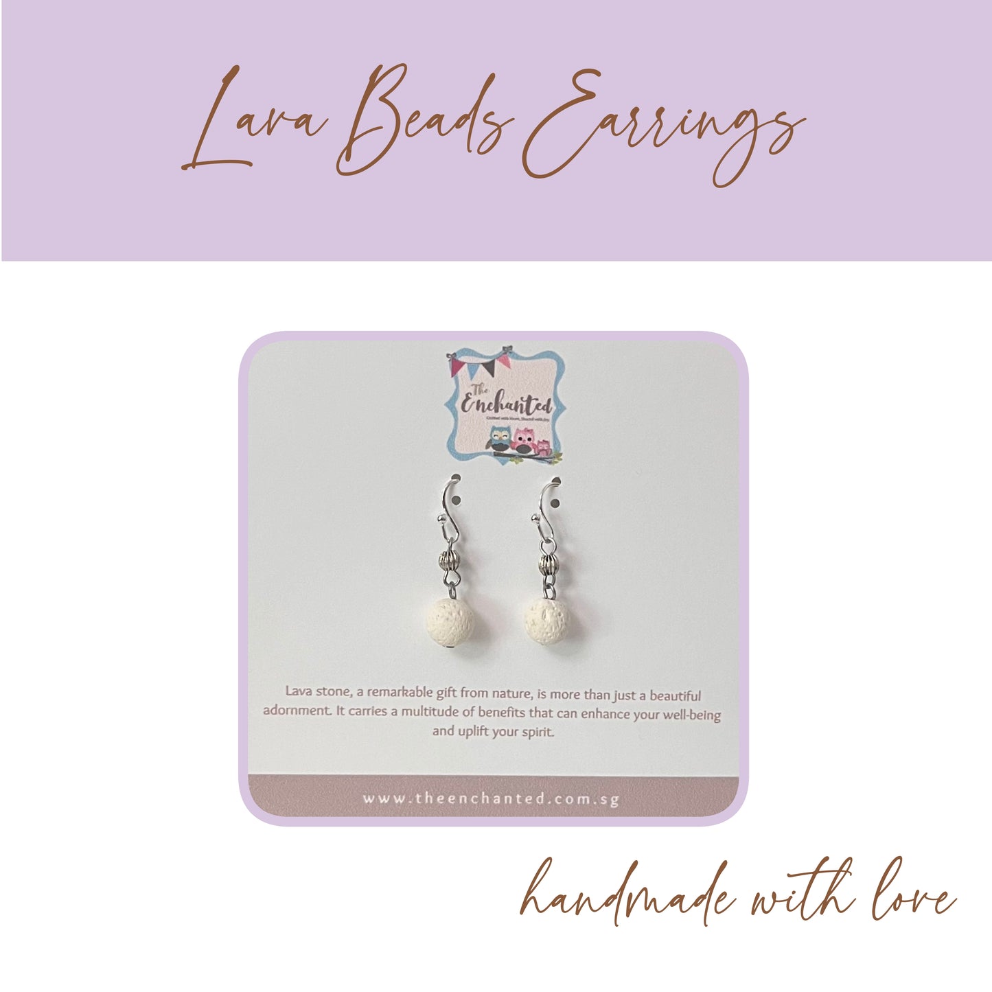 Lava Beads Earring 030
