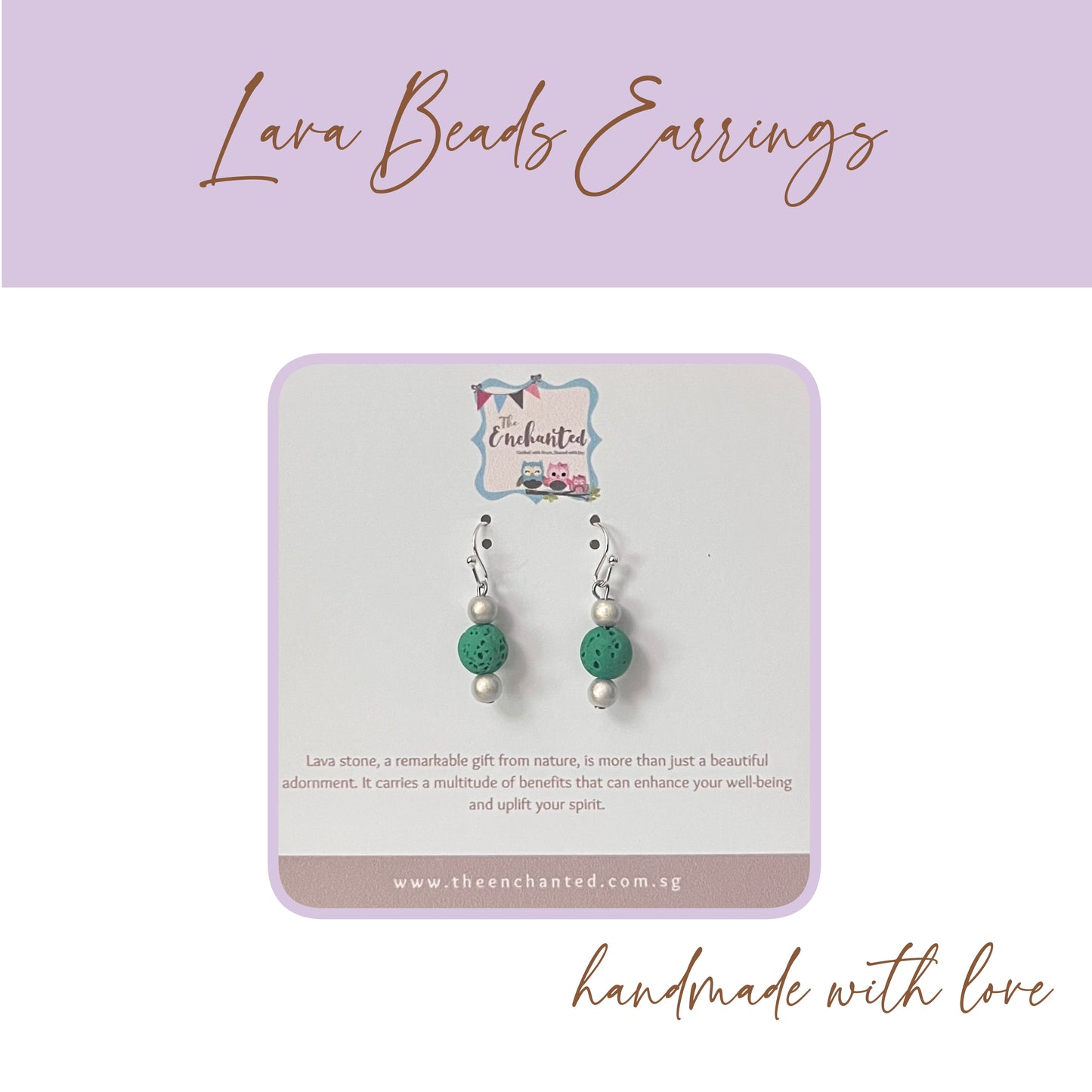 Lava Beads Earring 032
