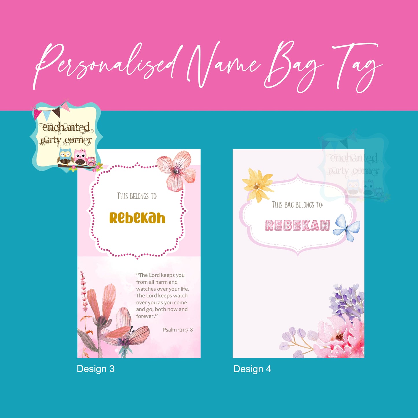 Personalised Gift Name Bag Tag