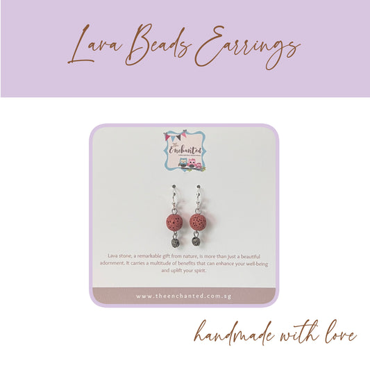 Lava Beads Earring 002