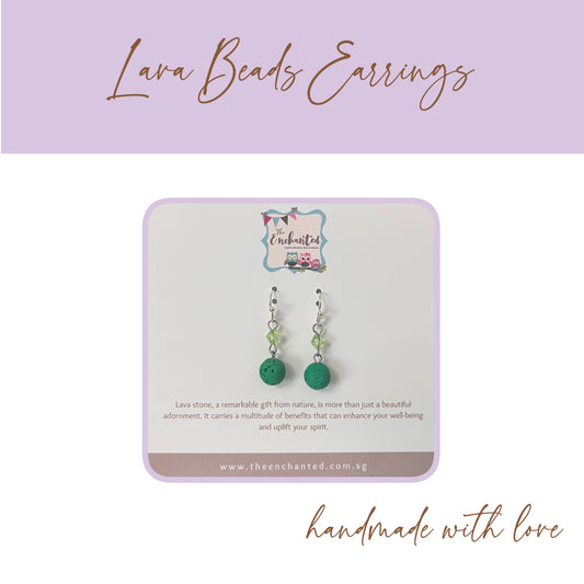 Lava Beads Earring 003