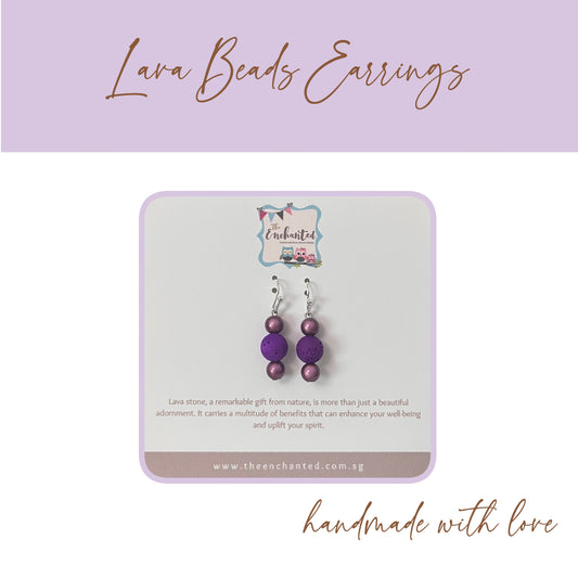 Lava Beads Earring 004