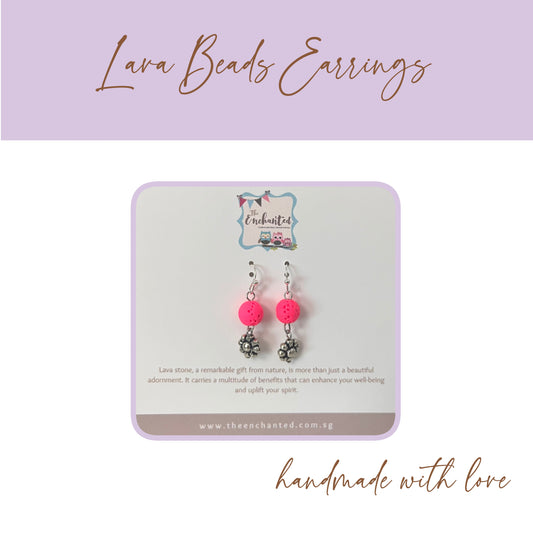 Lava Beads Earring 005