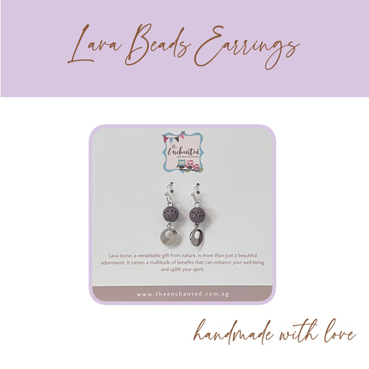 Lava Beads Earring 008