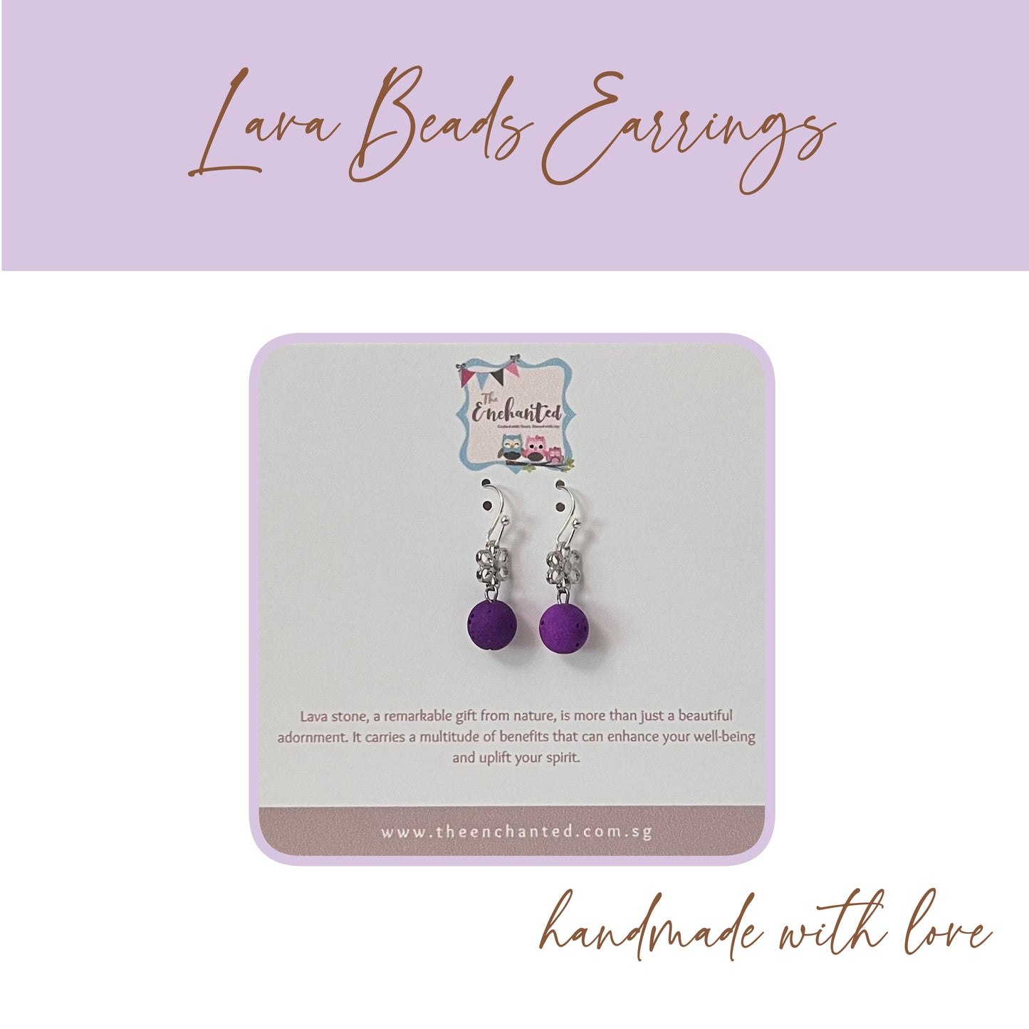 Lava Beads Earring 014