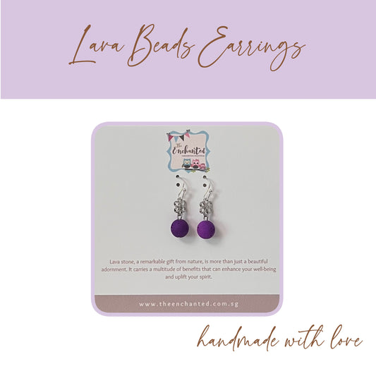 Lava Beads Earring 014