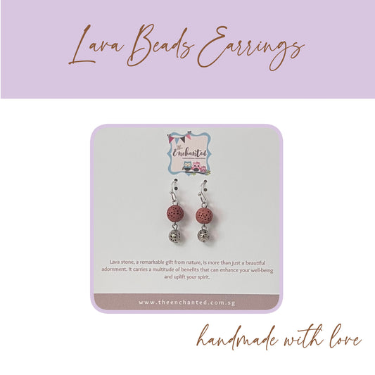 Lava Beads Earring 018