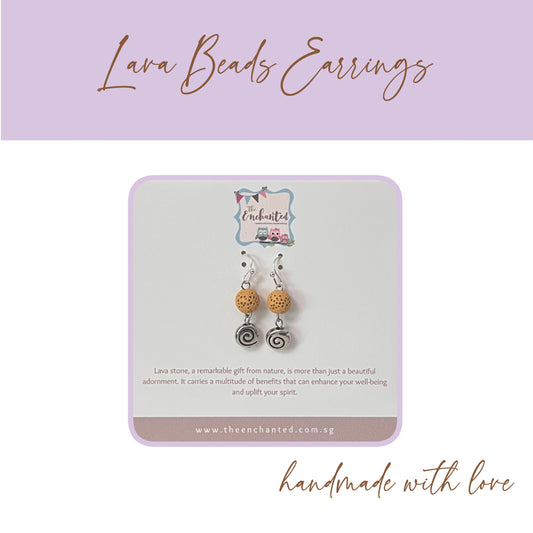 Lava Beads Earring 020