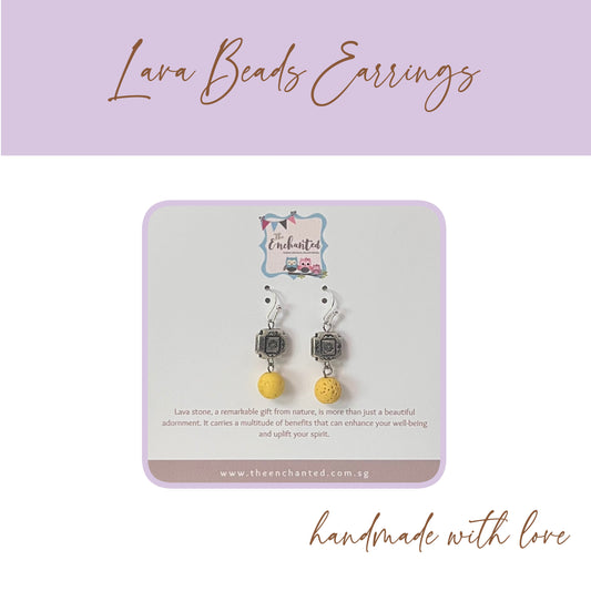 Lava Beads Earring 023
