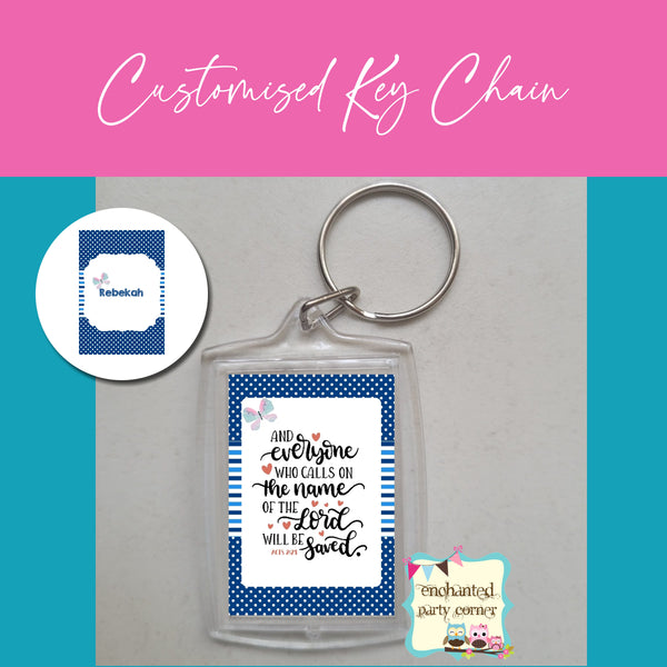 Customised Keychains - Blue A x 15pcs – enchantedpartycorner